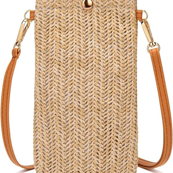 Small Crossbody Straw purse Lightweight Summer Beach Phone Bag for Women - Picture 1 of 8